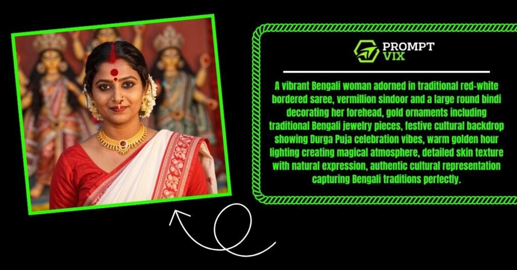 Bengali Saree Festive Portrait