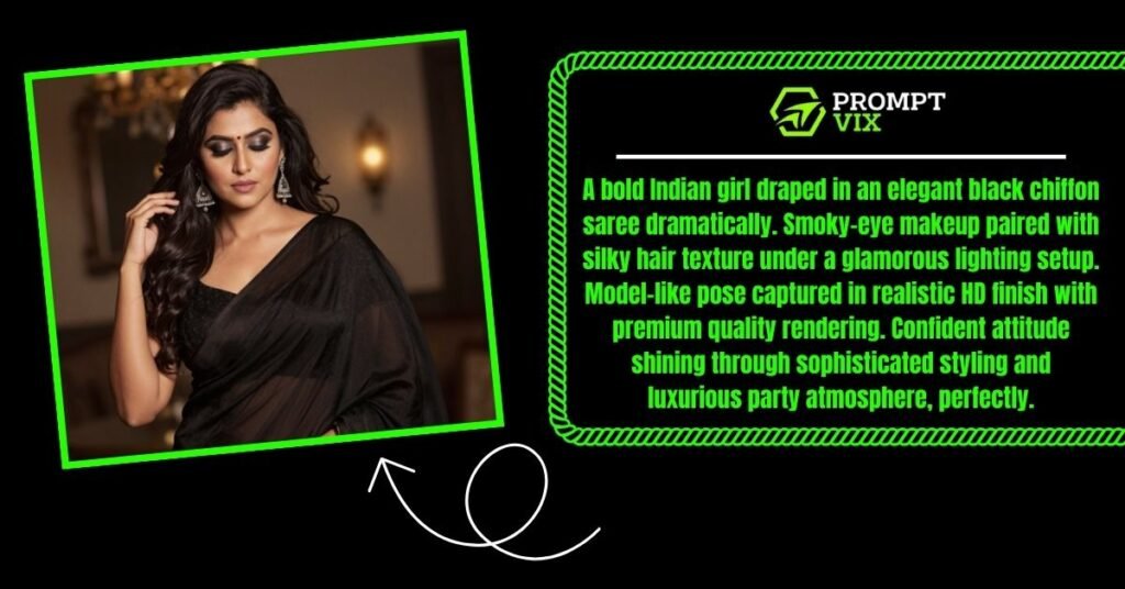 Black Saree Party Look