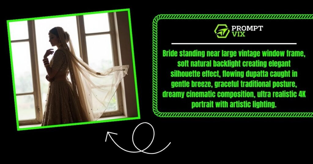 Bridal Portrait with Window Silhouette