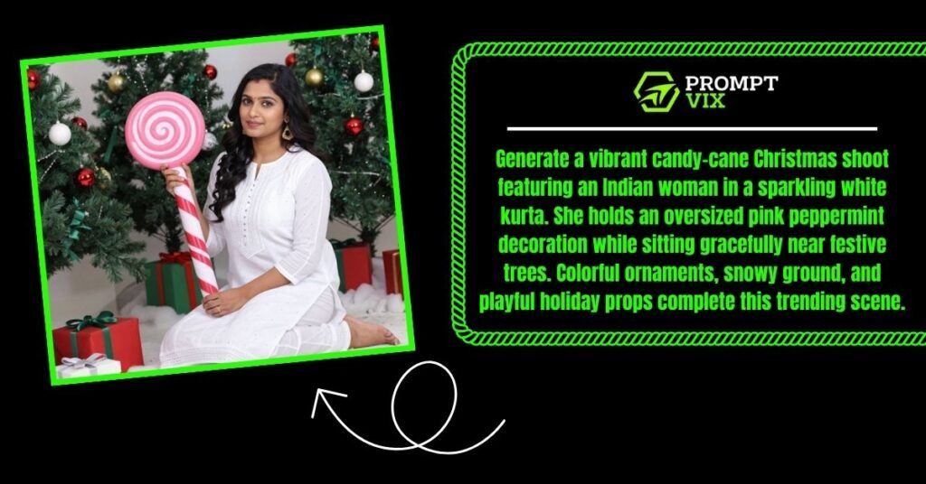 Candy-Cane Themed AI Photo