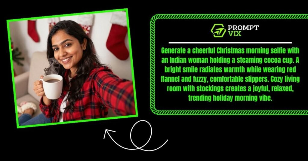 Cheerful Hot Cocoa Selfie