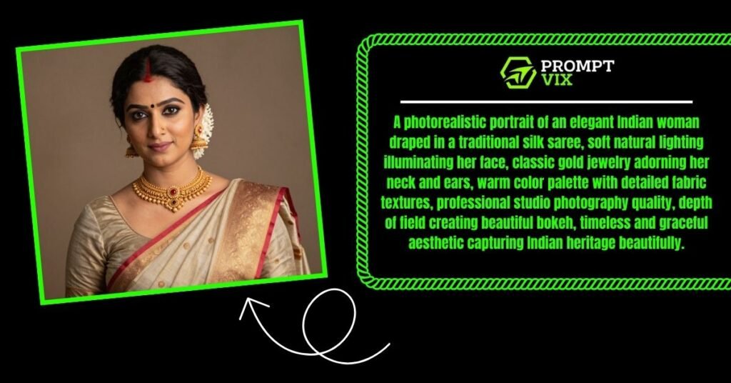 Classic Indian Woman Portrait in Saree