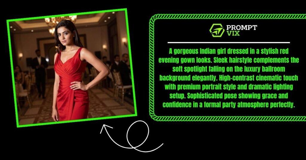 Classy Red Dress Party Portrait