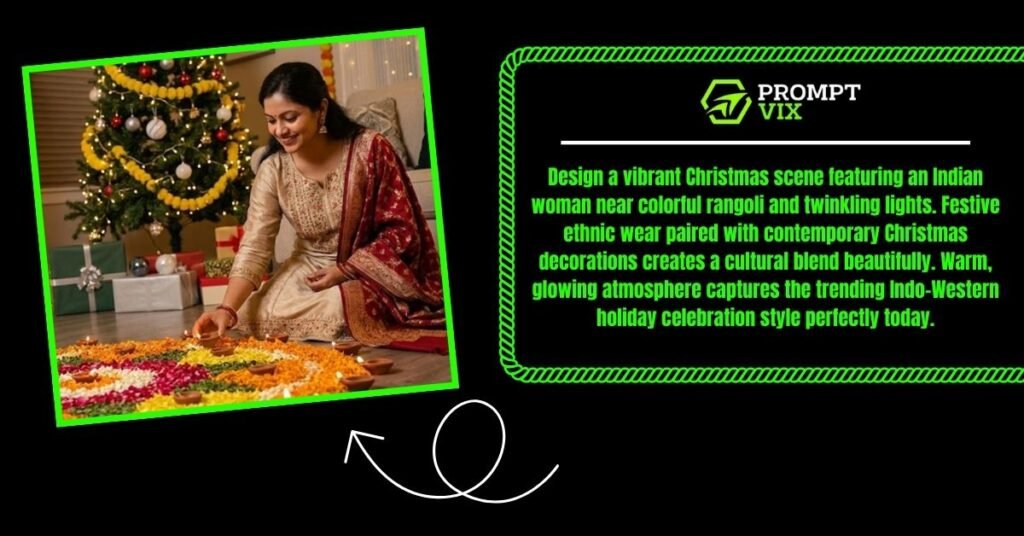 Colorful Rangoli & Holiday Lights Photo