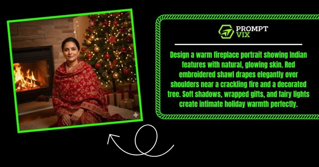 Cozy Fireplace Portrait