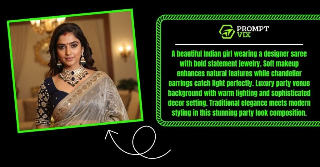 Elegant Saree with Statement Accessories