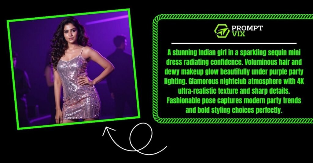 Glittery Mini Dress Party Look