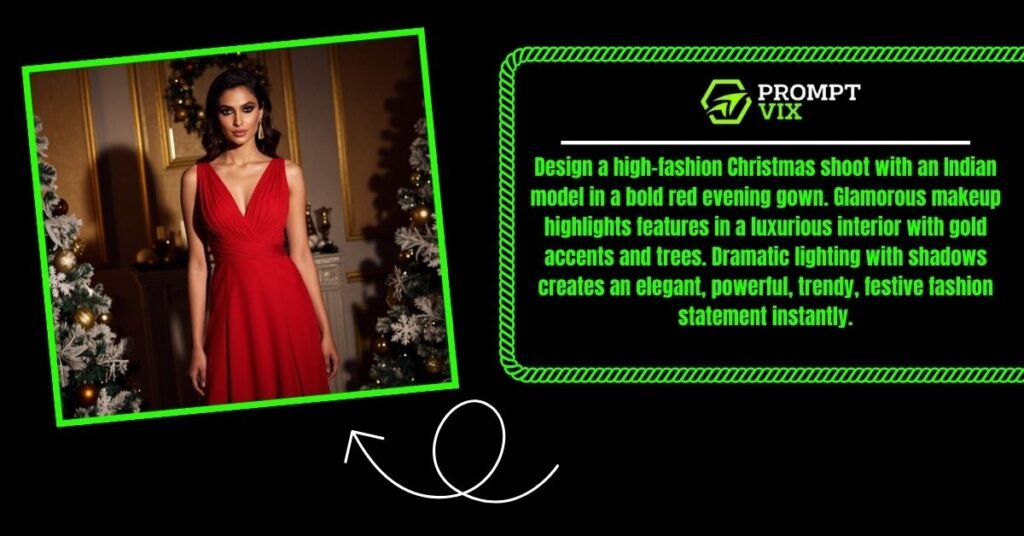 High-Fashion Red Gown Shoot