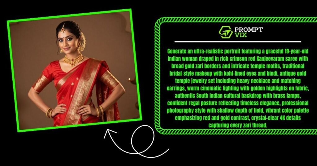 Deep Red Traditional Saree Beauty