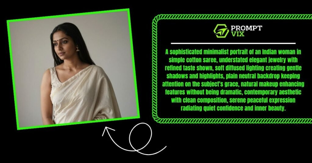 Minimal Elegant Saree Studio Look