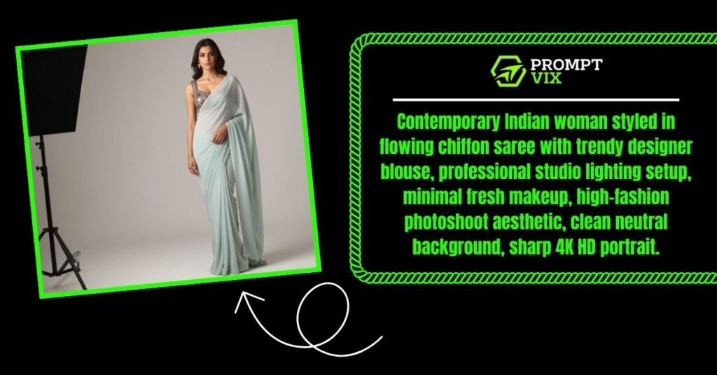 Modern Fashion Saree Look Prompt