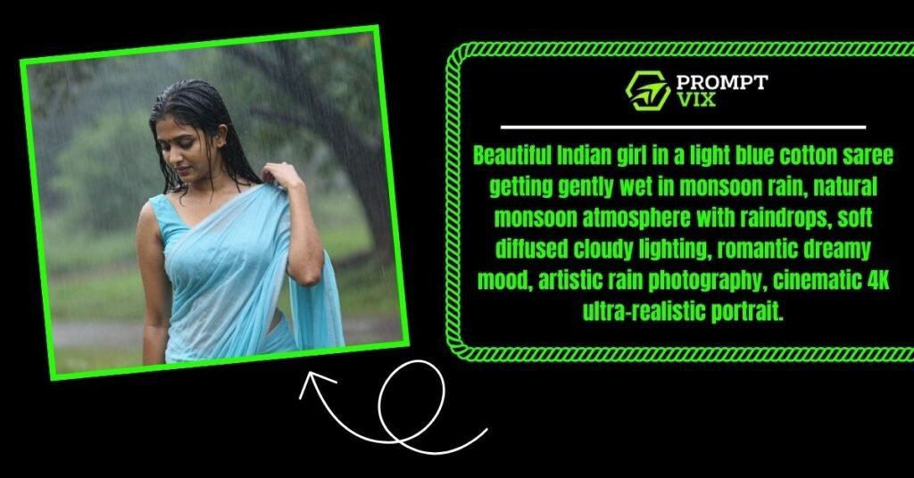Monsoon Saree Rain Photography Prompt