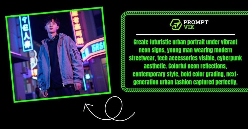 Neon Futuristic Street Portrait