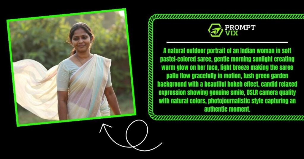 Realistic Outdoor Saree Portrait