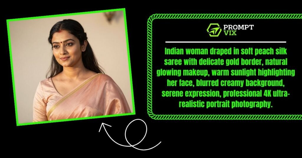 Simple Silk Saree Look Prompt