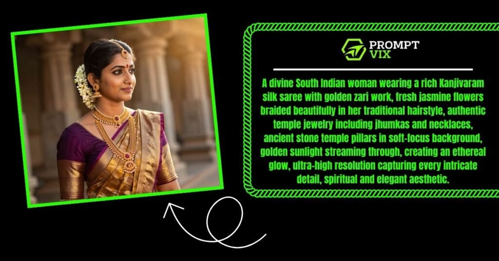 South Indian Temple Saree Style