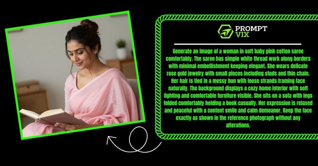 Baby Pink Saree Cozy Style