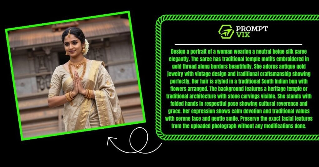 Beige Saree with Motif Details