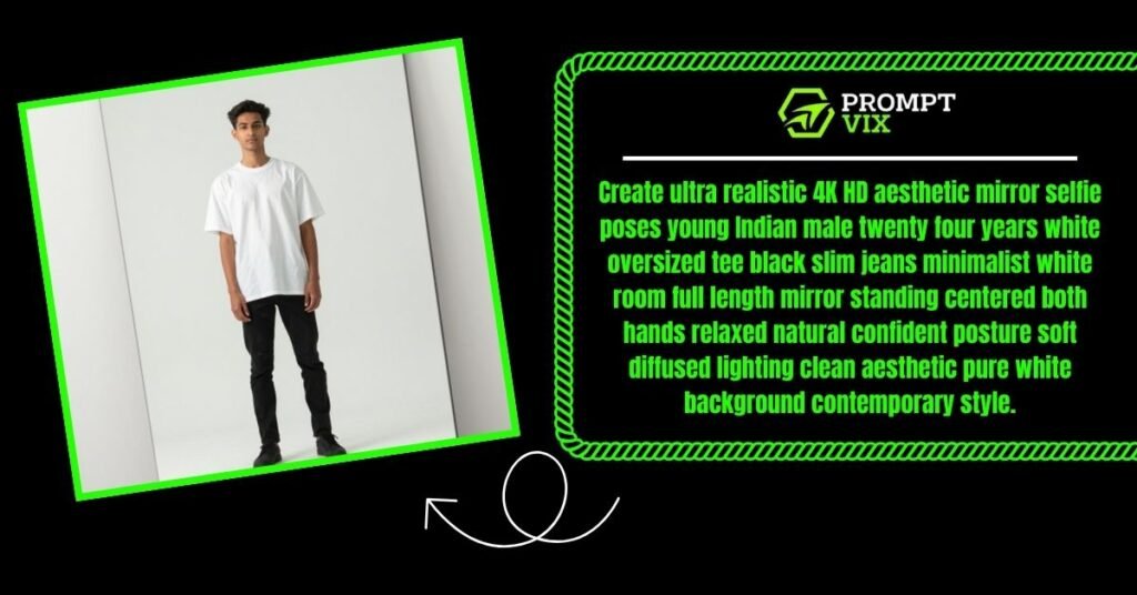 Minimal White Room Aesthetic Mirror Selfie Pose