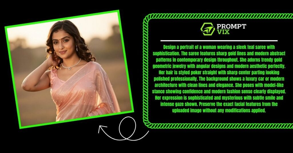 Peach Sheer Saree with Glow