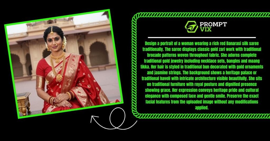 Red and Gold Heritage Saree