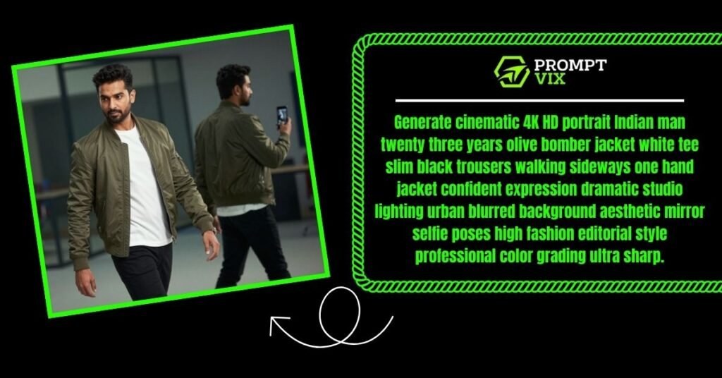 Street Bomber Jacket Cinematic Portrait