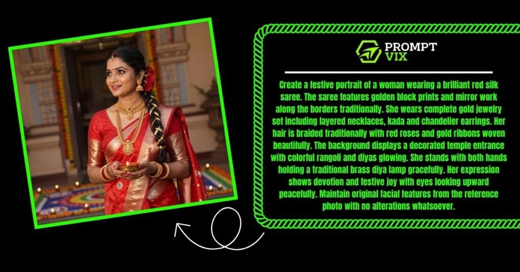 Vibrant Red Saree for Festivities