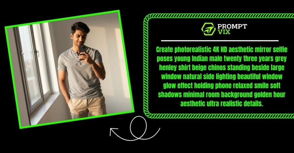 Window Light Aesthetic Mirror Selfie Pose