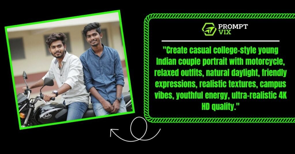 Casual College-Style Bike Couple