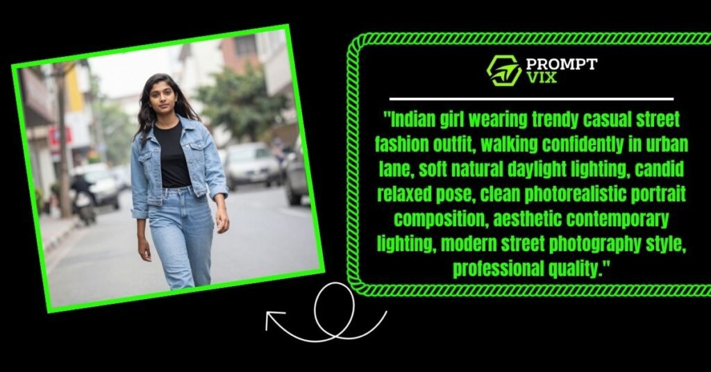 Casual Street Fashion: Indian Girl