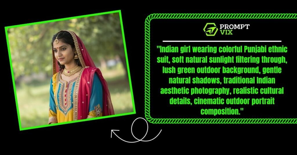 Indian Girl in Ethnic Suit: Soft Outdoor Light