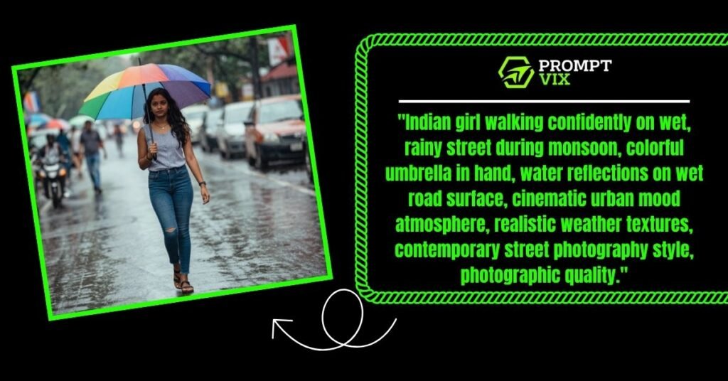 Indian Girl in Monsoon Street Vibes
