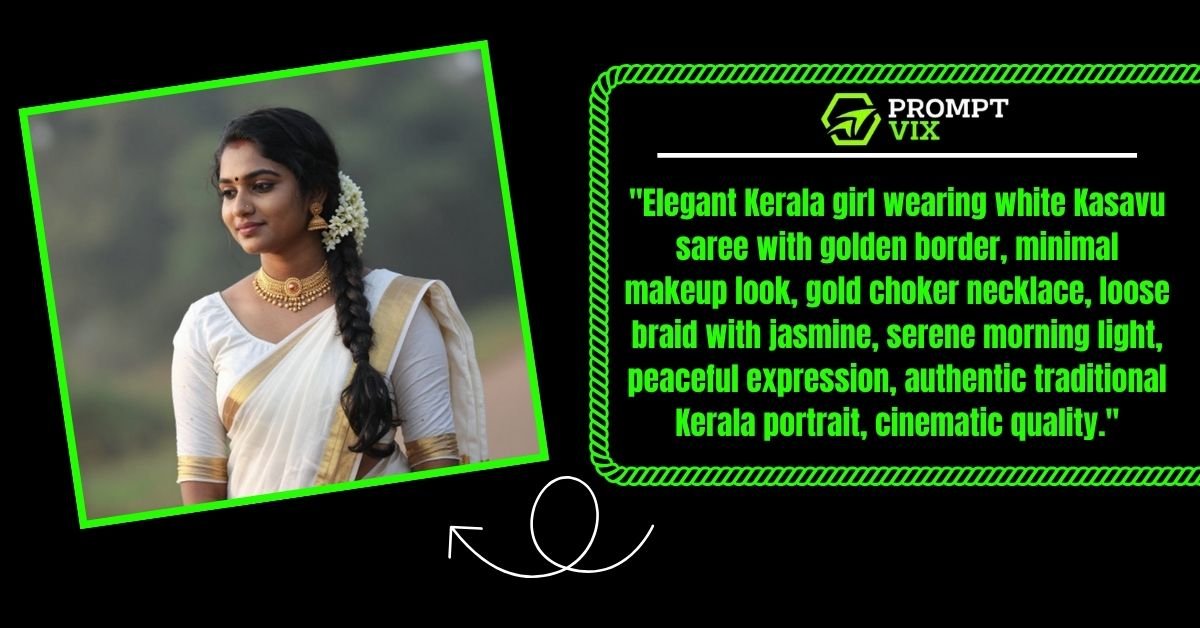 Kerala Traditional Look with Kasavu Saree