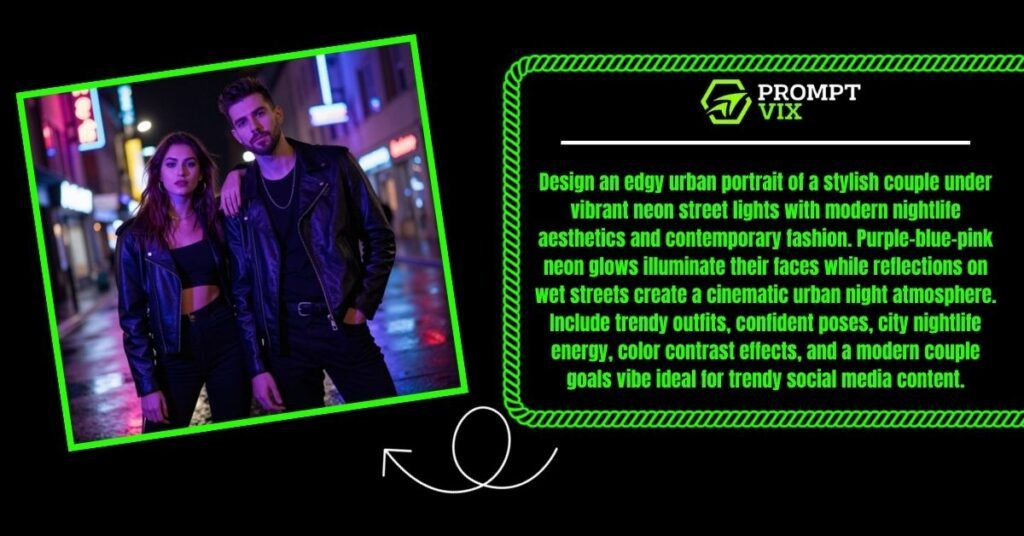 Night Street Neon Couple Portrait