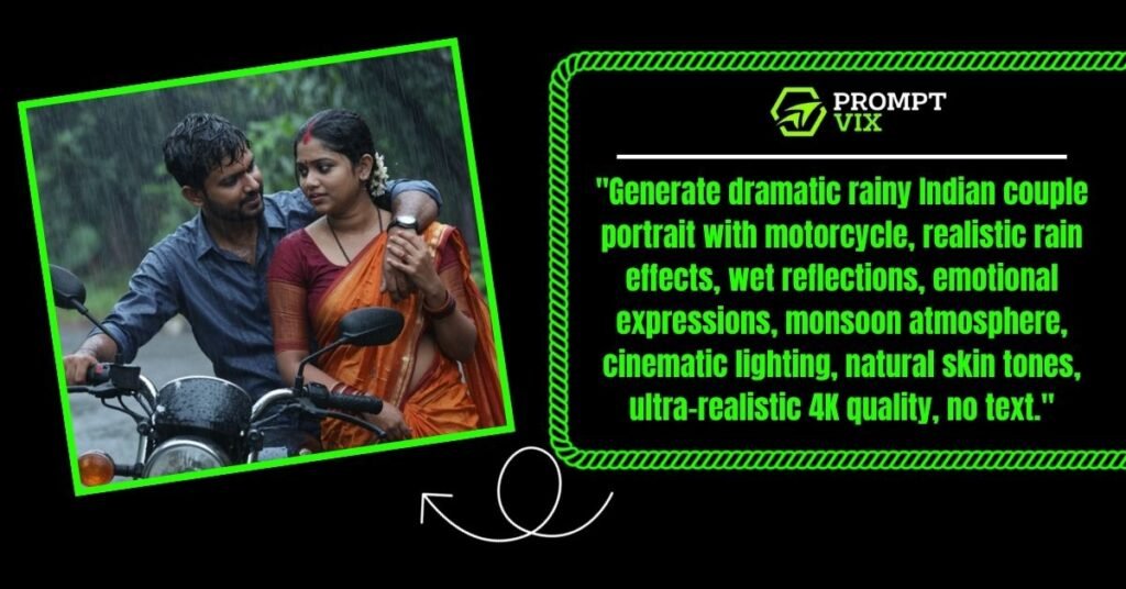 Rainy Motorcycle Couple Look