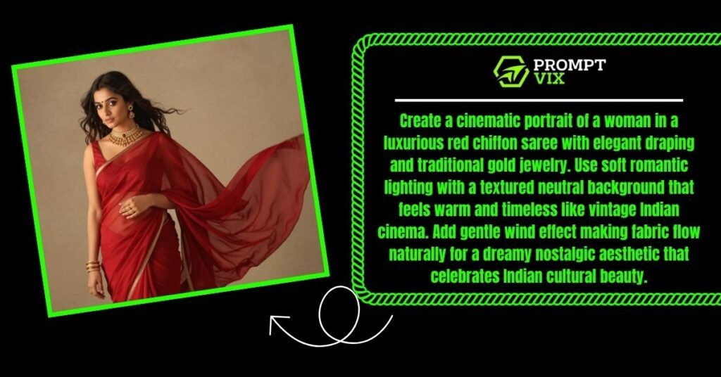 Red Saree AI Magic