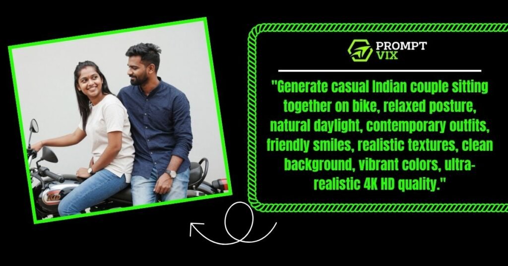 Sitting Together on Motorcycle (Casual Look)