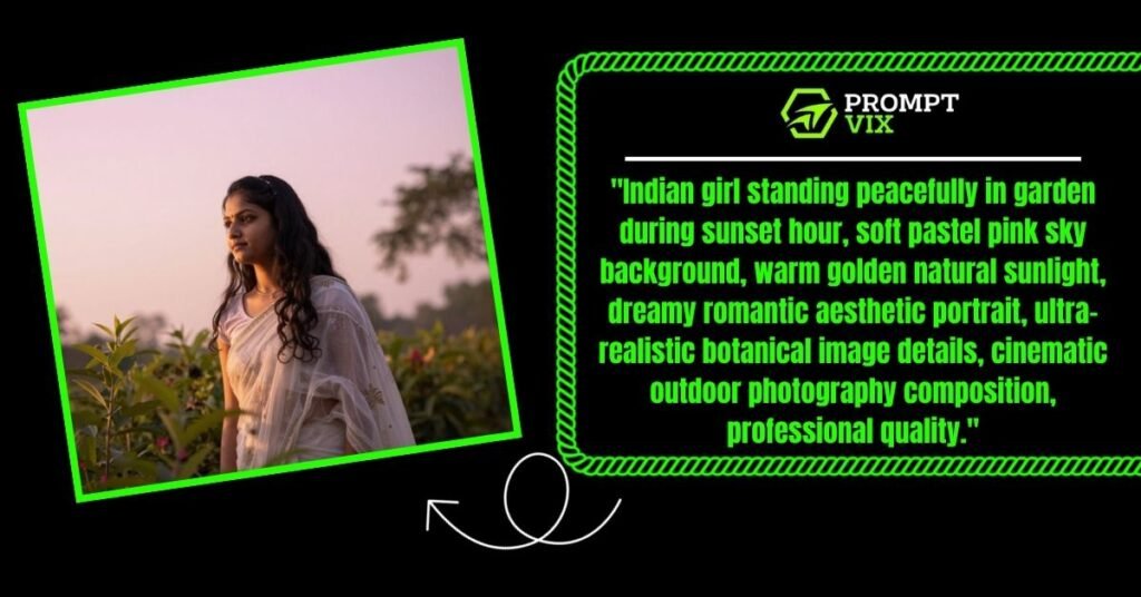 Sunset Garden Look: Indian Girl