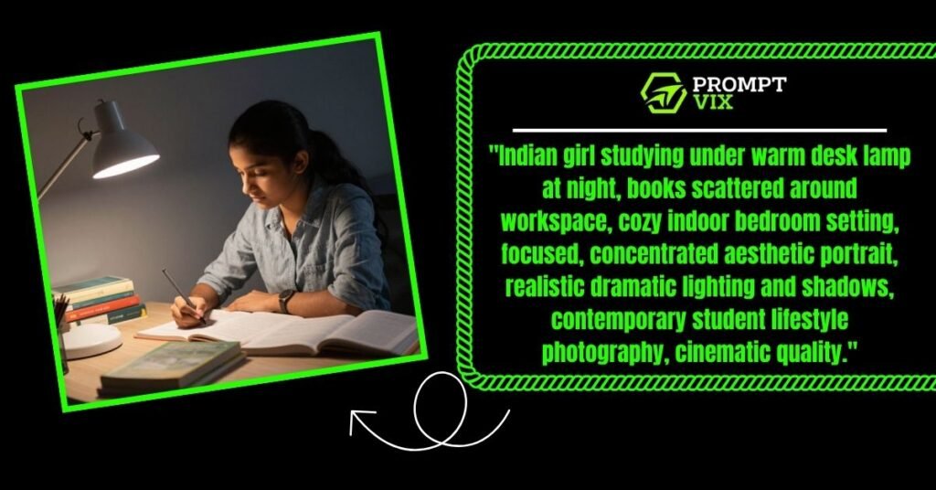 Study Table Indian Girl Portrait