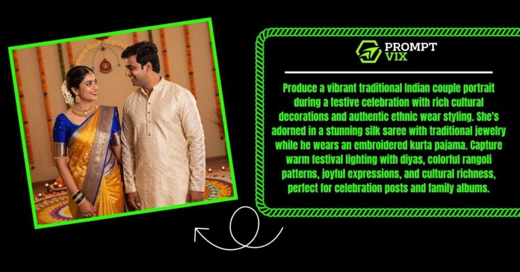 Traditional Festive Couple Portrait (Indian Ethnic)