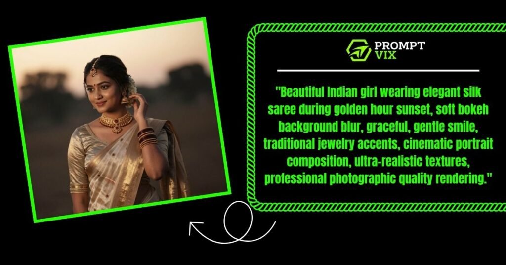 Traditional Saree Look: Golden Hour