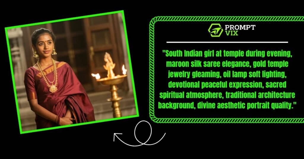 Traditional Temple Evening Glow Portrait