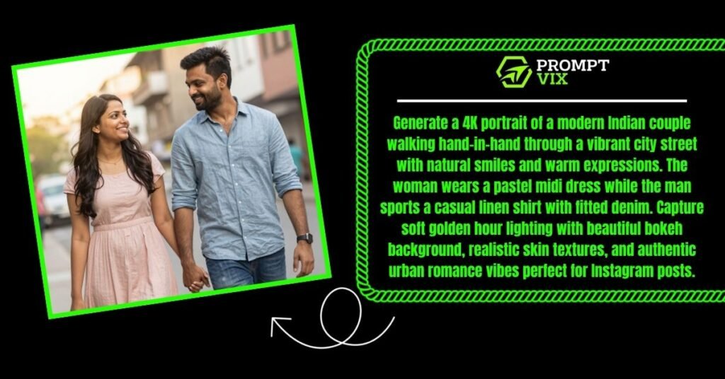 Urban Street Walk Stylish Couple Portrait