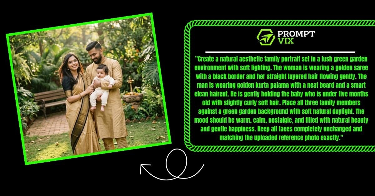 Aesthetic Garden Family Portrait Prompt