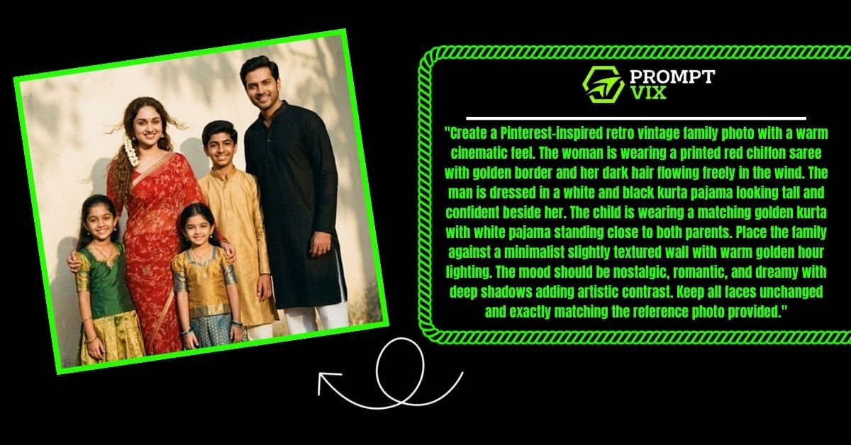 Pinterest Style Family Saree Prompt