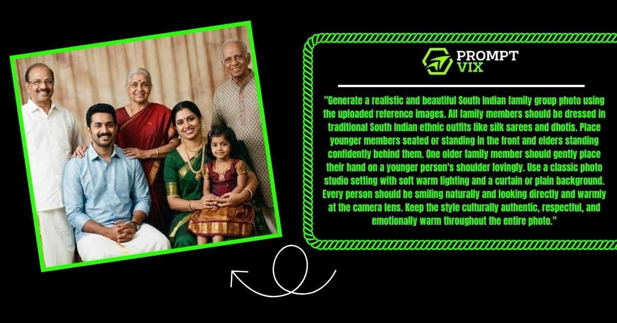 South Indian Family Group Photo Prompt